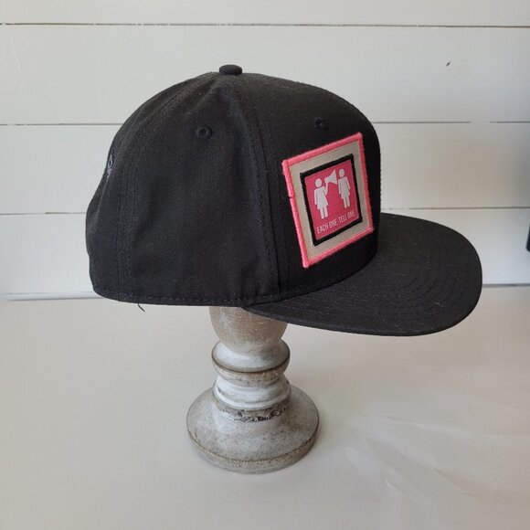 Big Truck Hat Snap Back Black & Pink Women's Flat Bill Trucker Hat - Picture 2 of 7